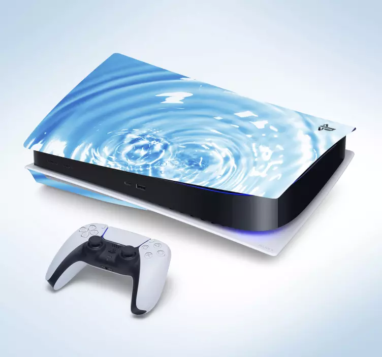 贴纸 ps4 水波纹设计 - TenStickers