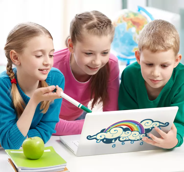 彩虹笔记本电脑贴花 - TenStickers