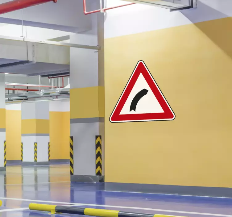 交通标志贴纸曲线方向指示器 - TenStickers