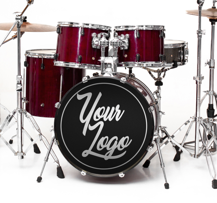 岩石贴纸定制低音鼓头 - TenStickers