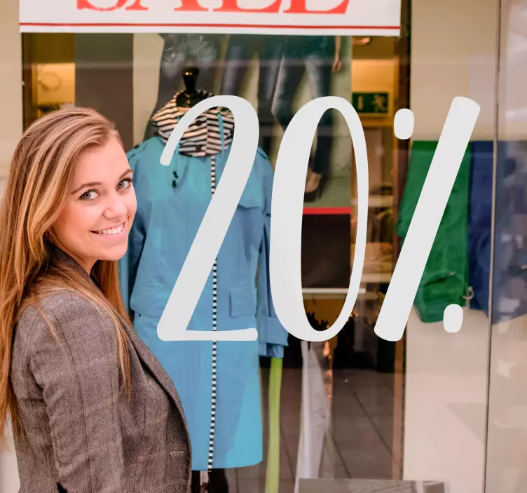 商业贴纸折扣优惠展示 - TenStickers