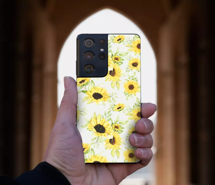 贴纸 三星 向日葵图案 - TenStickers