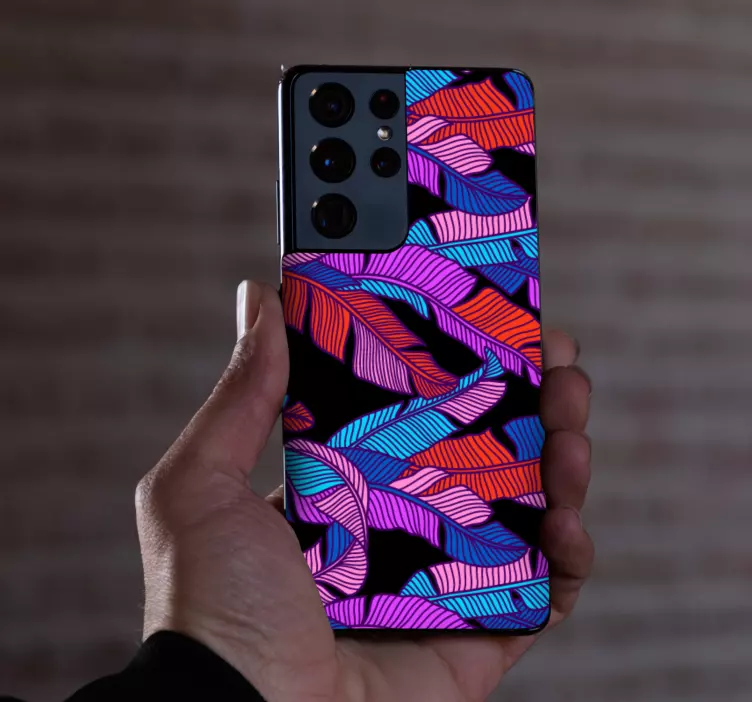 贴纸 三星 鲜艳叶子图案 - TenStickers