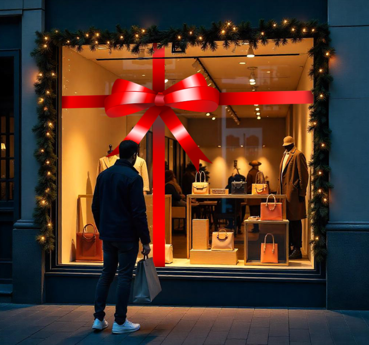 贴纸 店前标志 礼品蝴蝶结 - TenStickers