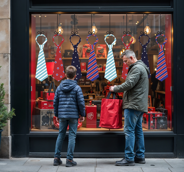 贴纸 店前标志 悬挂领带 - TenStickers