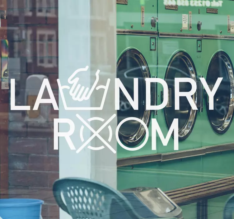 贴纸 店前标志 洗衣房标志 - TenStickers