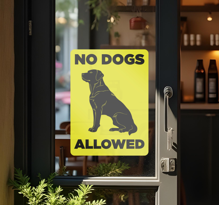 贴纸 店前标志 no dogs allowed - TenStickers