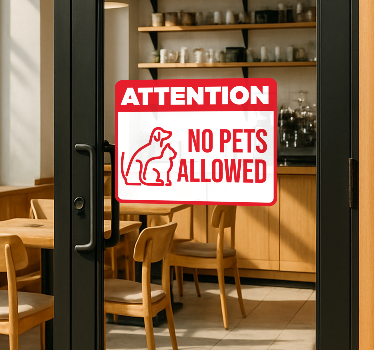 贴纸 店前标志 no pet allowed sign - TenStickers