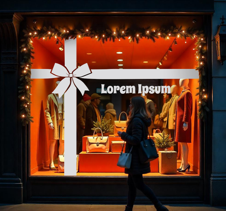 贴纸 店前标志 个性化礼品丝带 - TenStickers