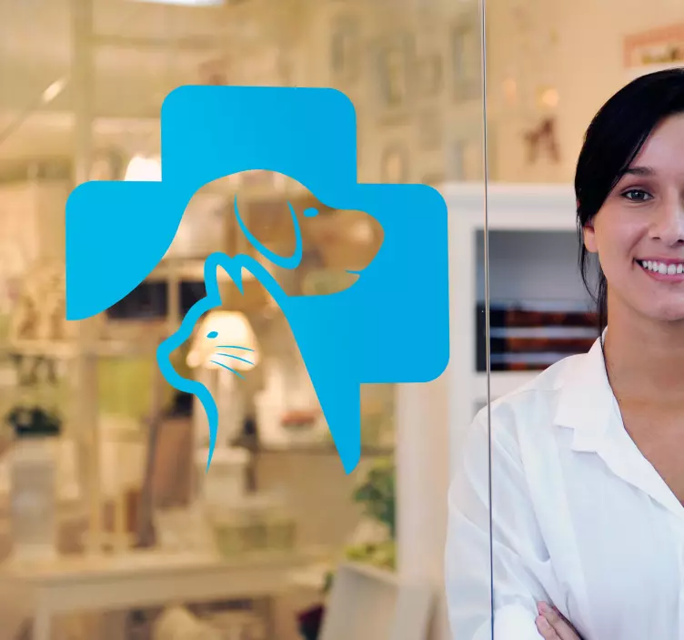 贴纸 店前标志 宠物护理标志 - TenStickers