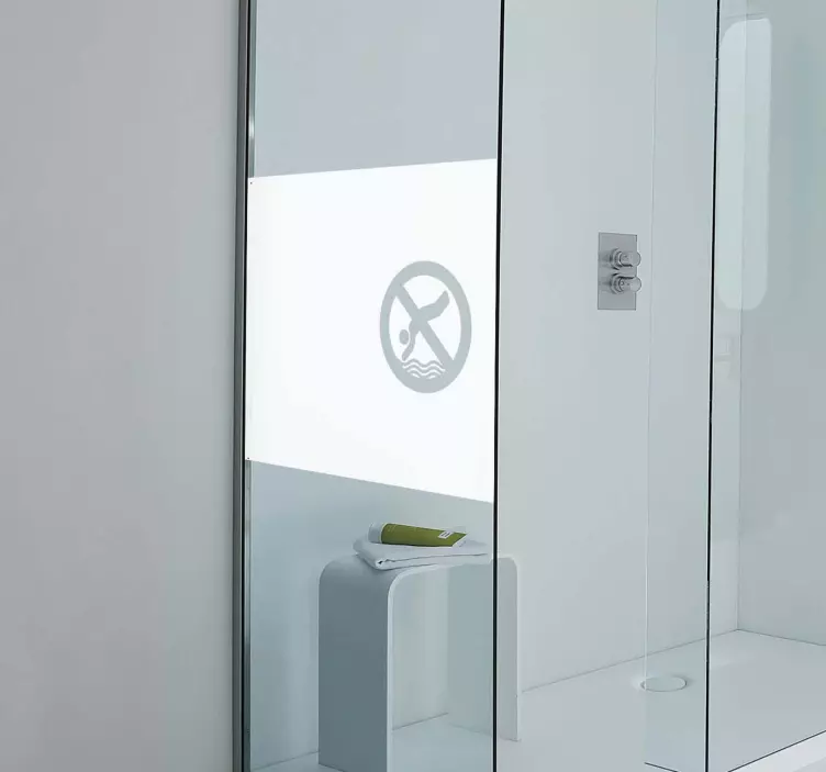 淋浴贴纸禁止游泳标志 - TenStickers