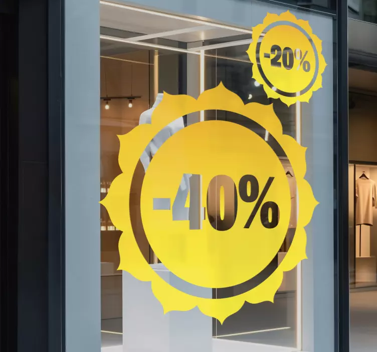 商业贴纸 夏日阳光折扣 - TenStickers