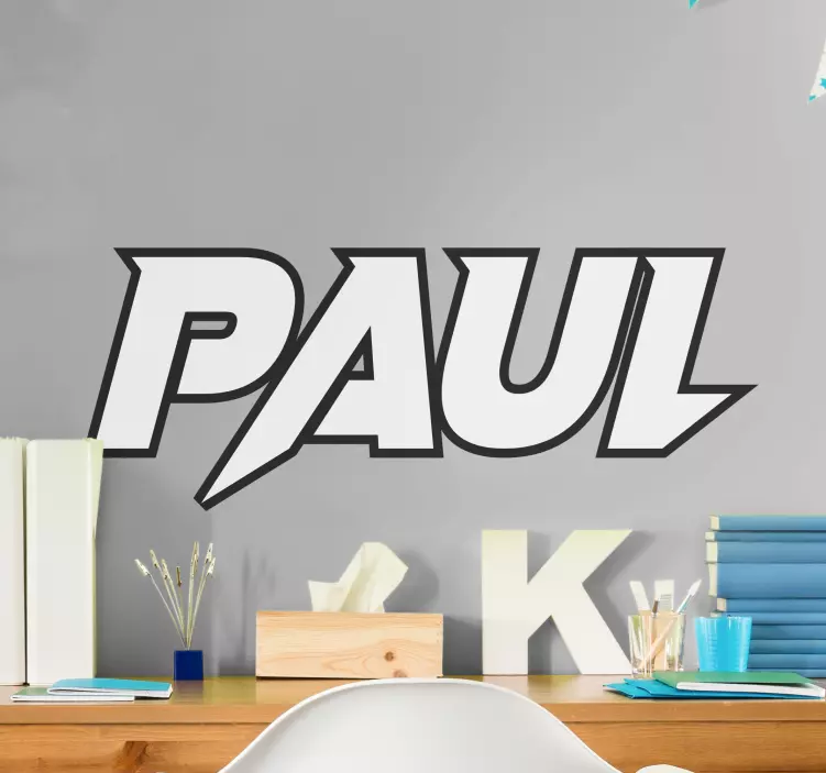 贴纸 青少年房间墙贴 引人注目的定制名字 - TenStickers
