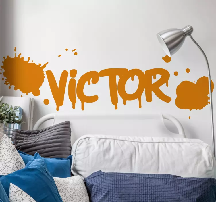 文字贴纸为房间定制名称 - TenStickers