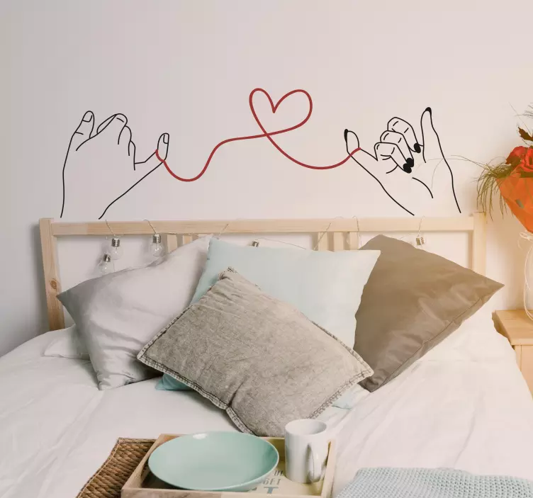 情人节红线贴纸 - TenStickers