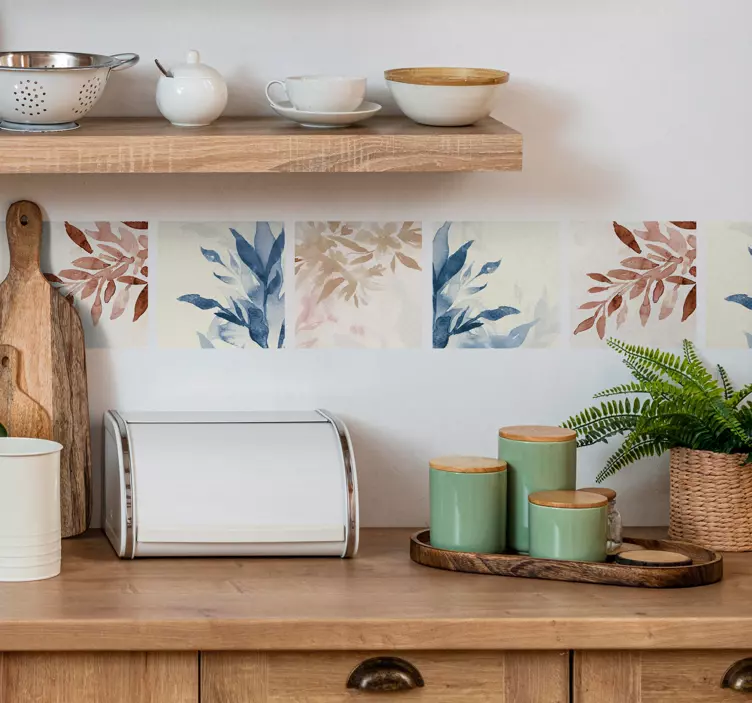 贴膜贴纸花卉水彩图案 - TenStickers