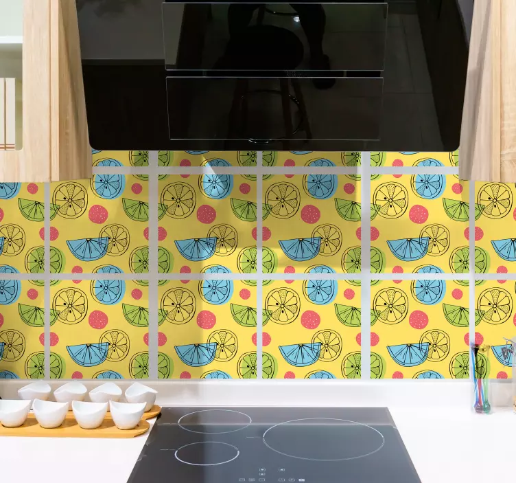 贴膜贴纸水果图案瓷砖 - TenStickers