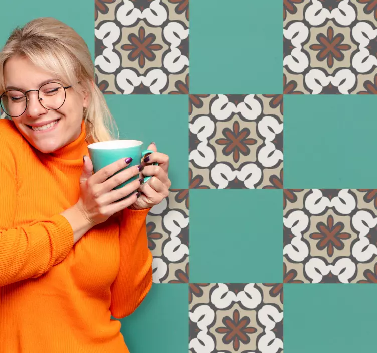 贴膜贴纸几何米色设计 - TenStickers