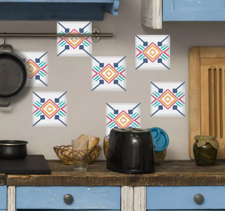 贴膜贴纸，几何彩色图案 - TenStickers