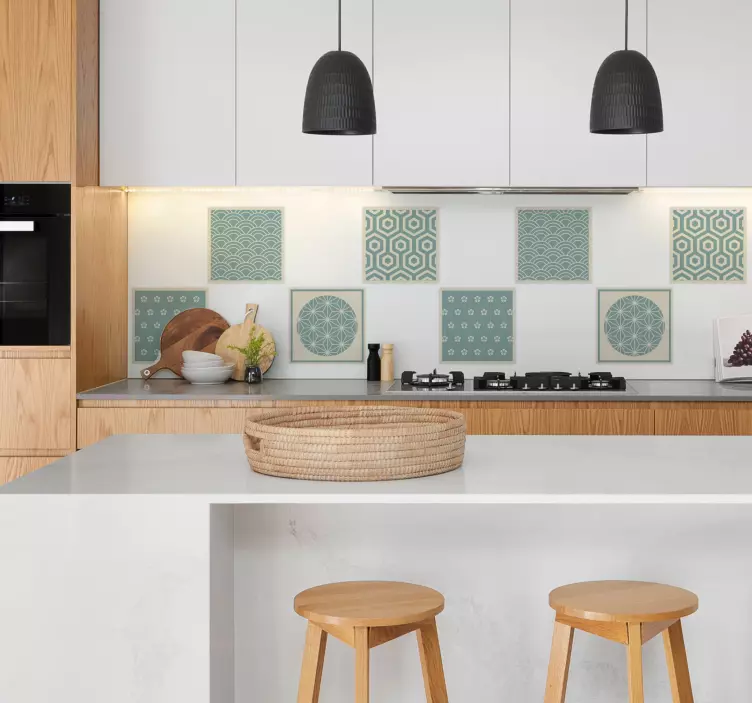 贴膜贴纸绿色日式风格 - TenStickers