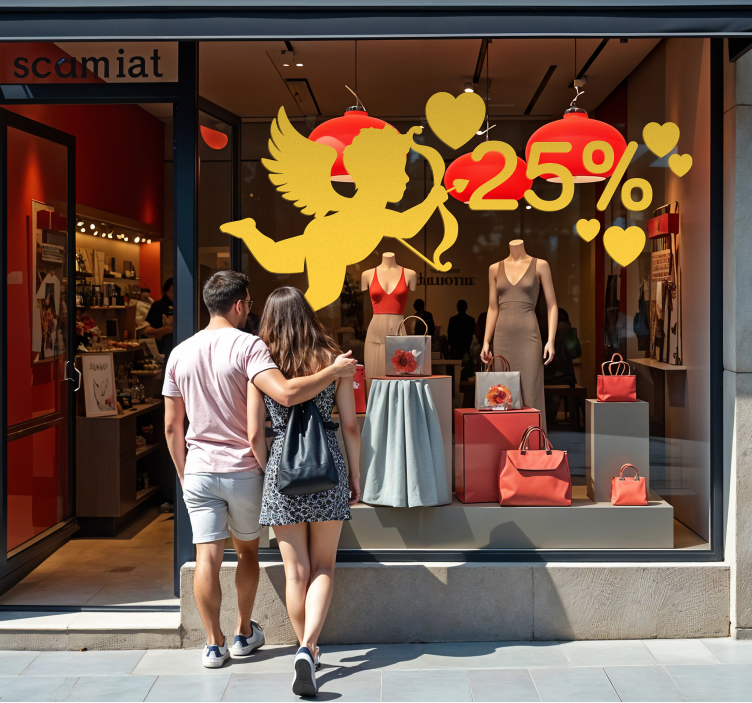 情人节贴纸 小天使折扣 - TenStickers