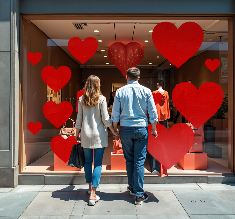 情人节贴纸 心形包 - TenStickers