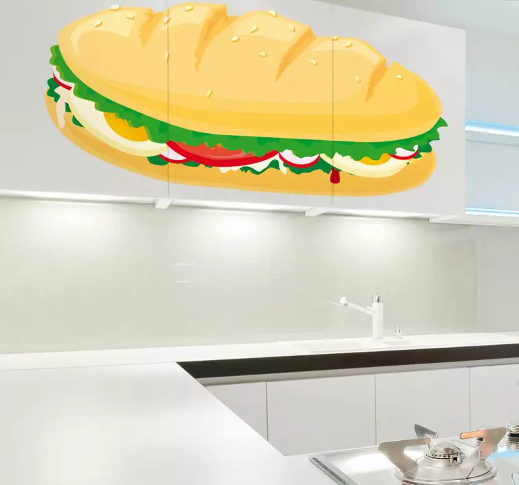 素食三明治贴纸 - TenStickers