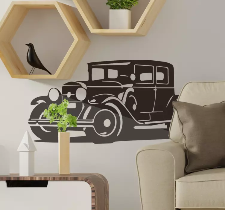 车辆主题贴纸经典复古汽车 - TenStickers