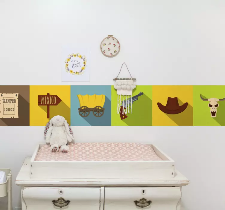 动物贴画 狂野西部主题元素 - TenStickers