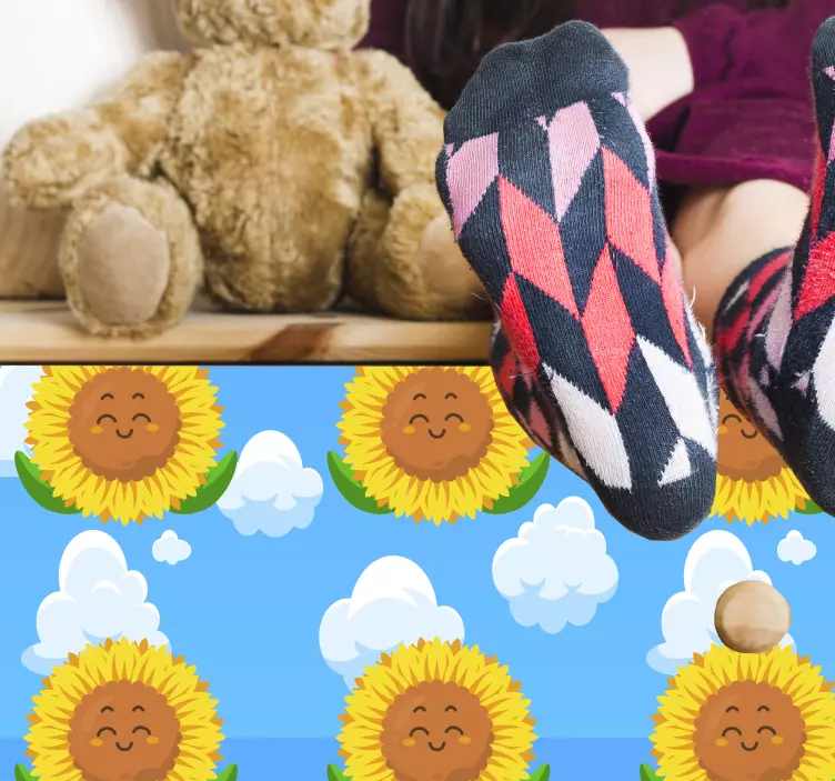 动物贴画快乐向日葵图案 - TenStickers