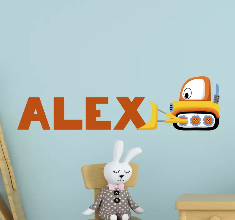 儿童墙贴纸主题为建筑车辆 - TenStickers