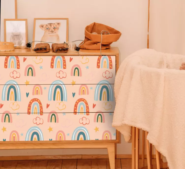 儿童墙贴纸生动的彩虹元素 - TenStickers