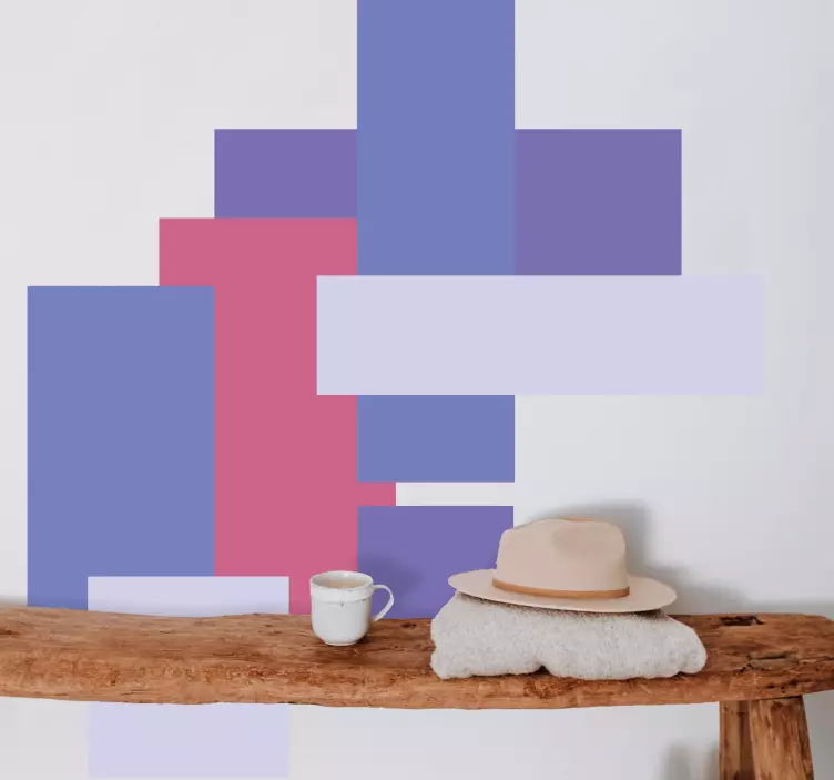 贴纸 墙贴 分层几何块 - TenStickers