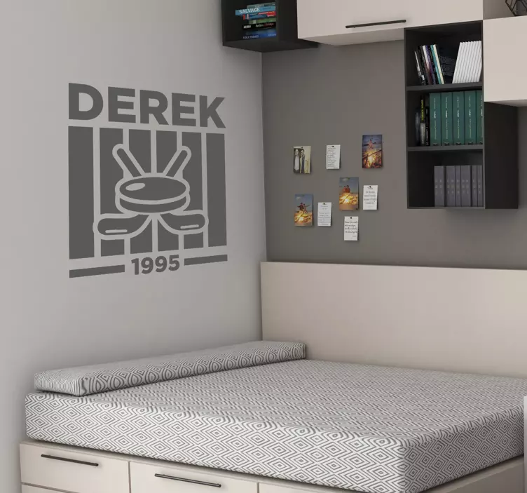 贴纸运动个性化冰球徽章 - TenStickers