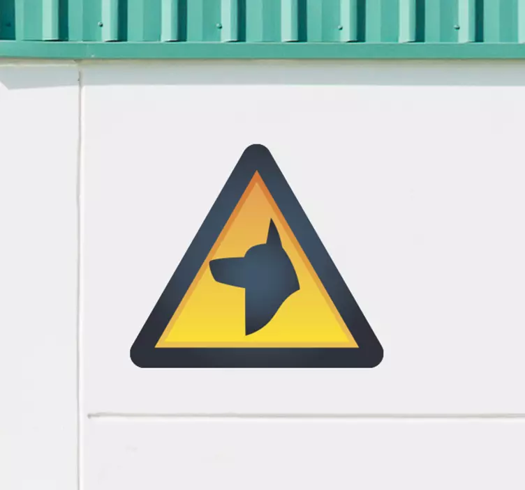 贴纸壁纸 警告犬标志 - TenStickers