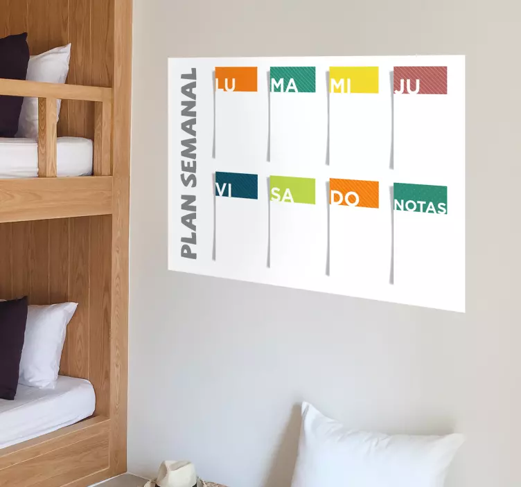 每周计划写在贴纸上 - TenStickers