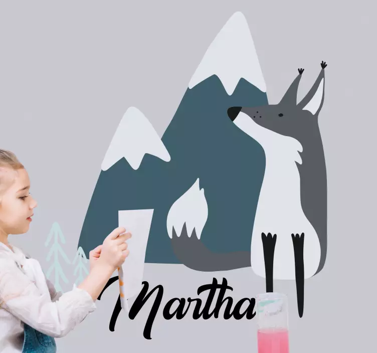 白板墙贴纸山狼定制款 - TenStickers