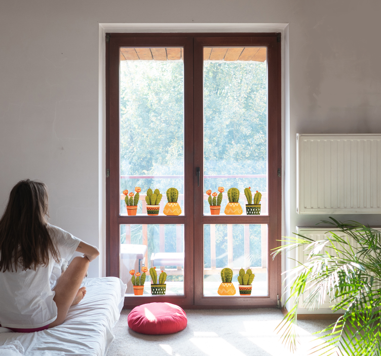 贴纸仙人掌形状设计 - TenStickers