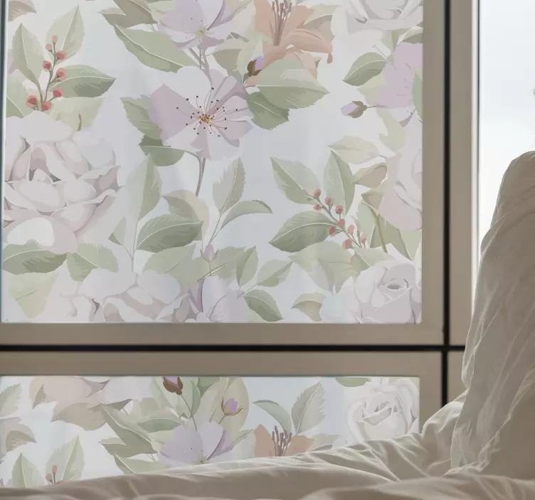 贴纸精致花卉装饰 - TenStickers