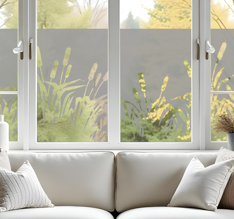 贴纸与芦苇和草类相结合的创意设计 - TenStickers