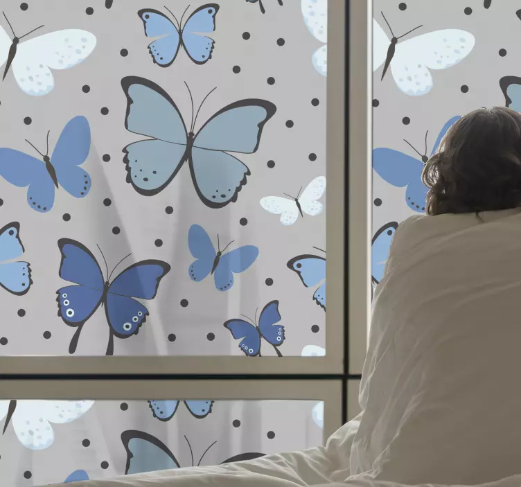 贴纸生动的蝴蝶图案 - TenStickers