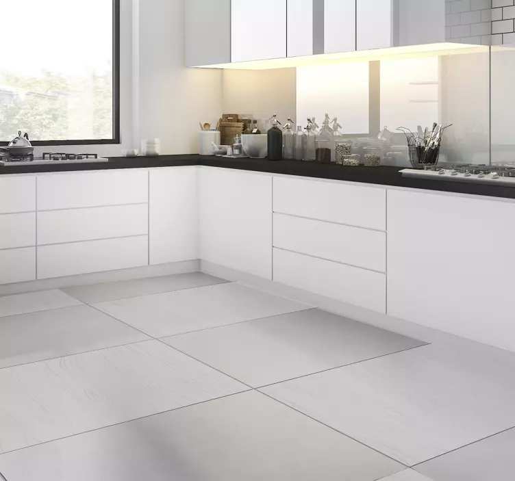 木制灰木板地板贴纸 - TenStickers