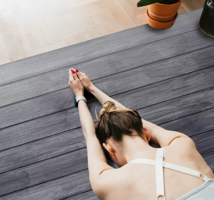 木制灰色地板贴纸地板贴纸 - TenStickers