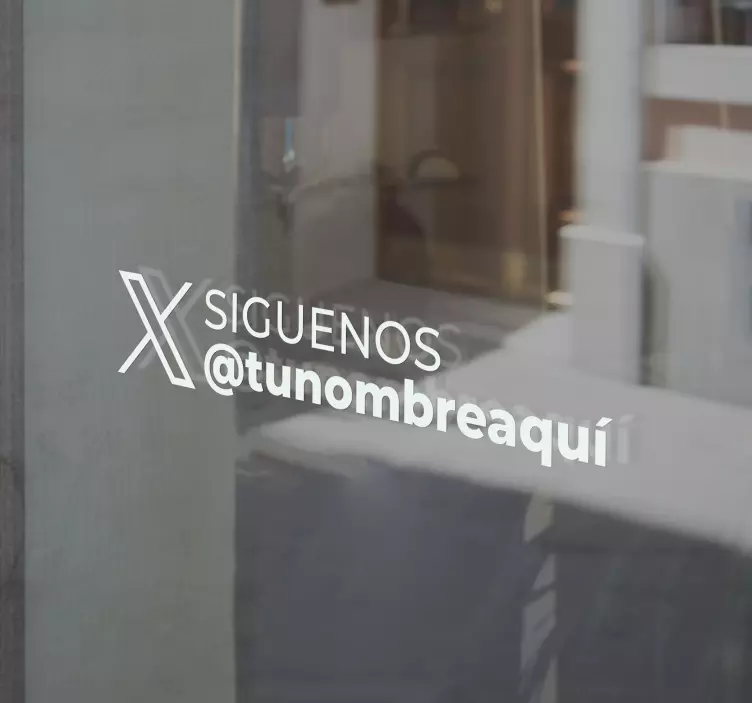 贴纸 店前标志 x 微博符号“关注我们” - TenStickers