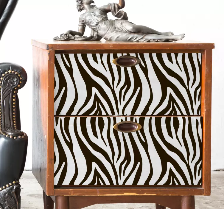 斑马纹笔记本电脑贴纸 - TenStickers