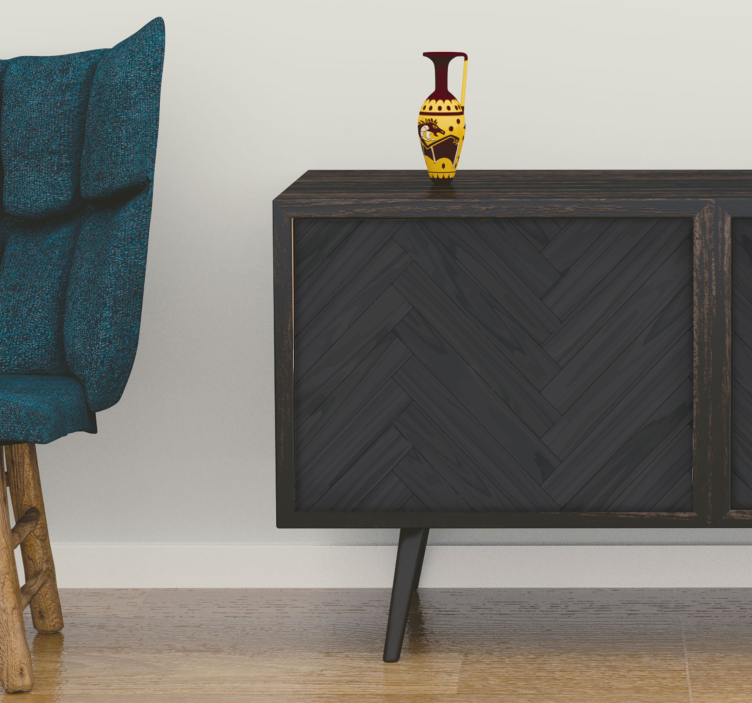 锯齿形木材纹理家具贴纸 - TenStickers