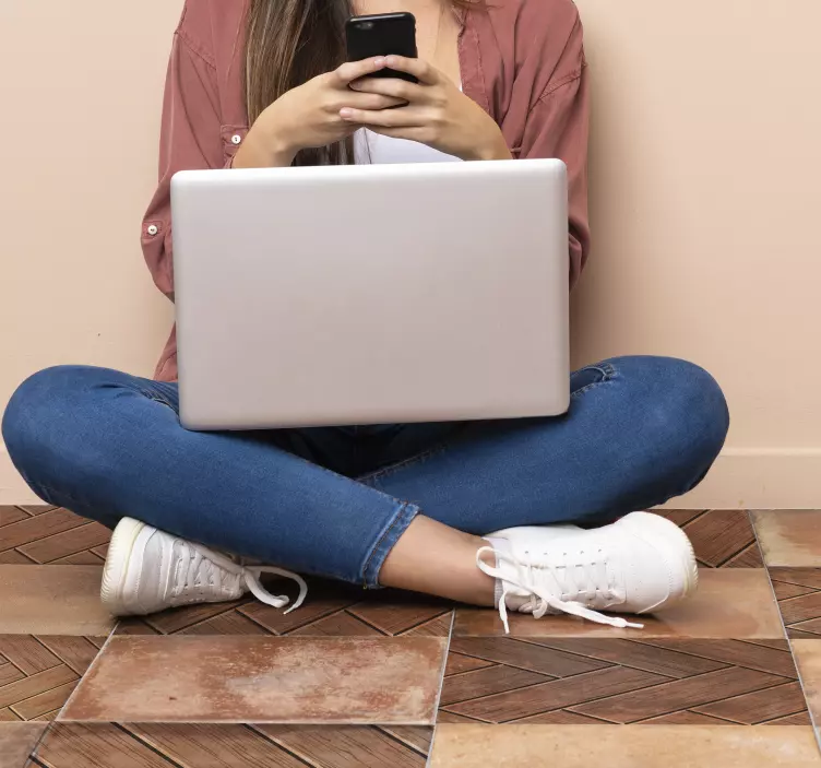 曲折木板地板贴纸 - TenStickers