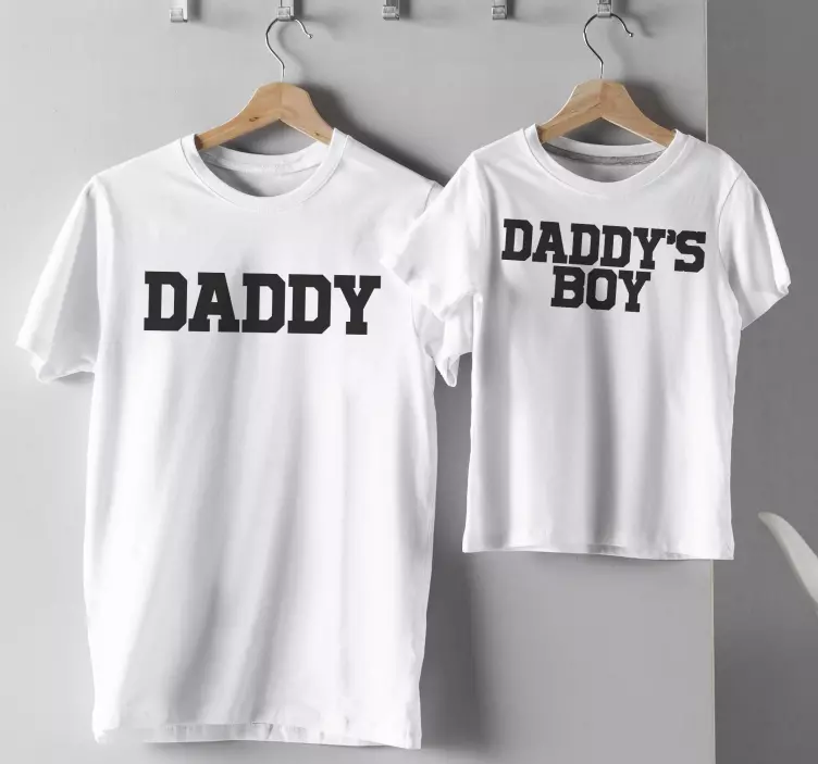 爸爸和爸爸的男孩父子衬衫 - TenStickers
