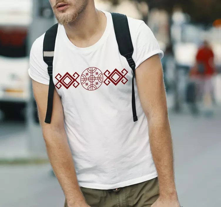 T恤衫 红色马普切风格 - TenStickers