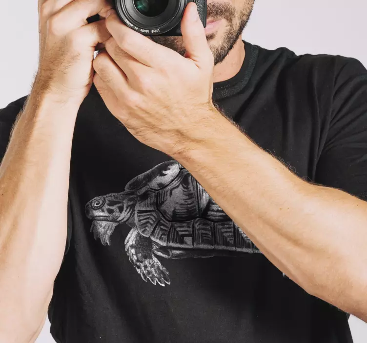 复古乌龟图t恤 - TenStickers